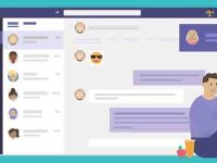 Team meetings with chat bubbles