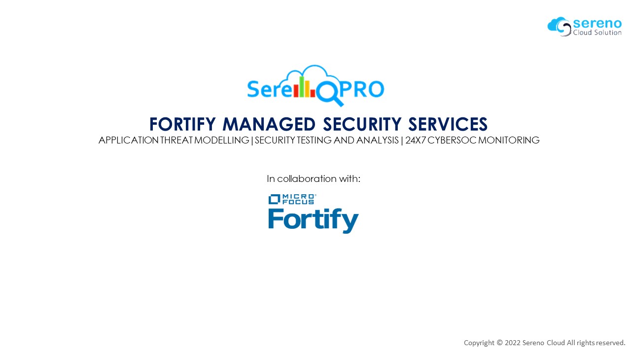 SerenoPRO - DevSecOps powered by Fortify 1